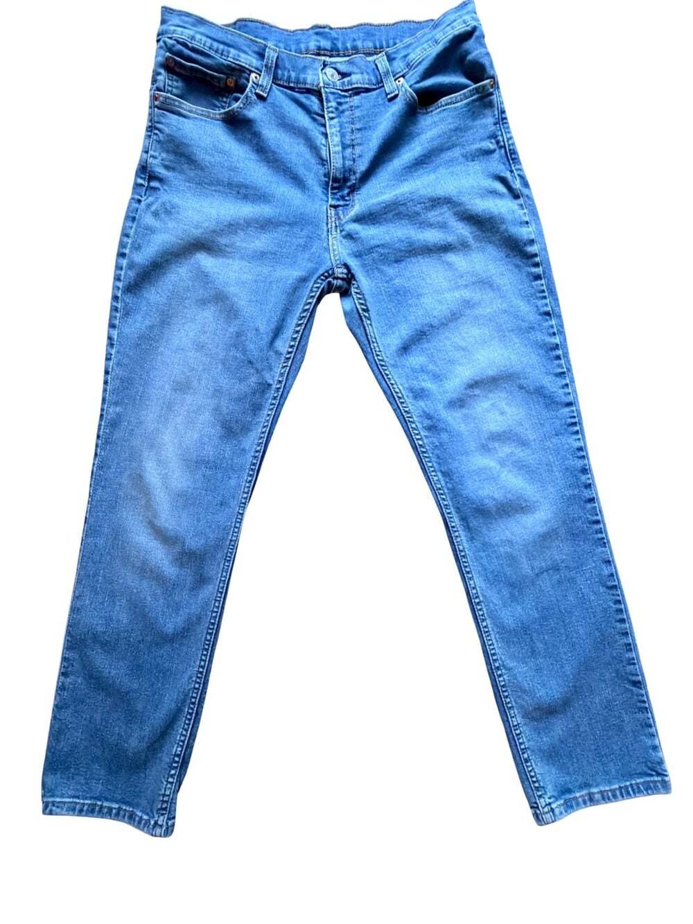Levi’s 511 Slim Fit Tapered Jeans Mens 34x30 Blue Denim Stretch Natural Fade